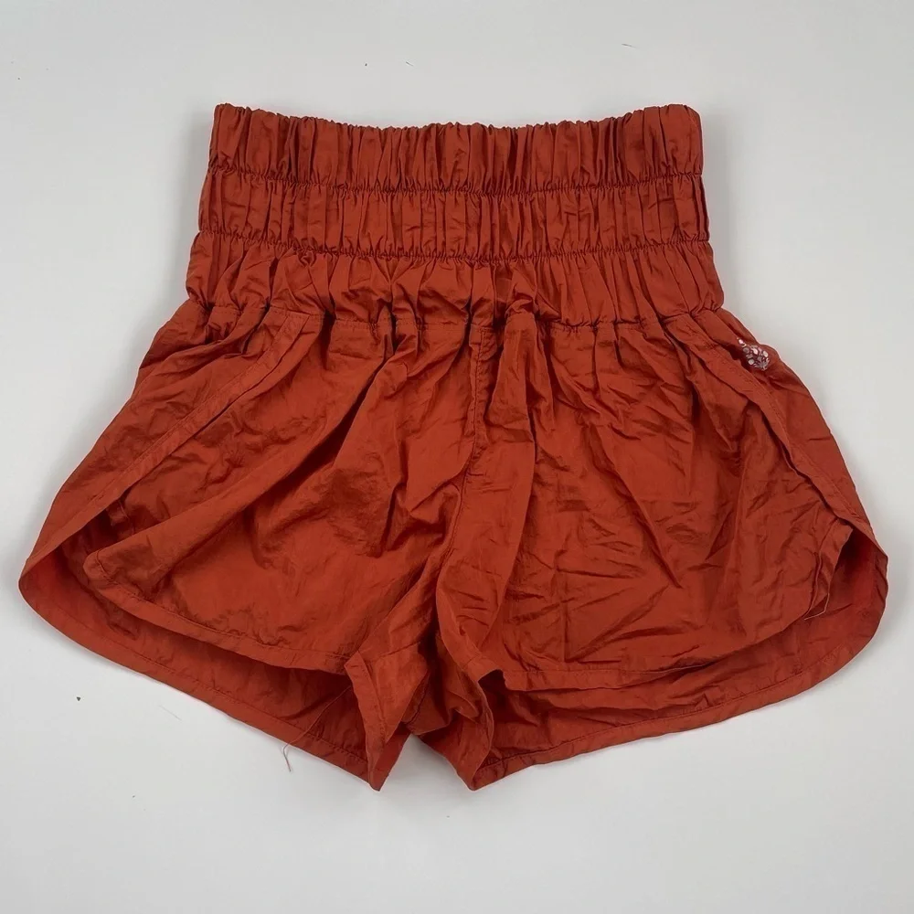 Free People FP Movement Orange High Rise The Way Home Shorts Size XS